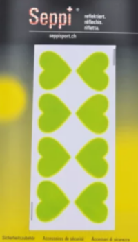 Seppi réflecteur coeur auto-collant jaun