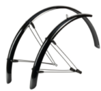 Hebie Rainline Ensemble de garde-boue 28" 41mm avec entretoises, noir