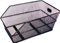 Panier AR Basil Cento p. cartable, 44,5x30,5x20,5cm, noir, mailles serrées