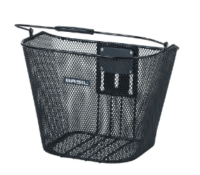 Panier AV Basil Bremen BE, 26x34,5x29cm, noir, m. serrées, +support