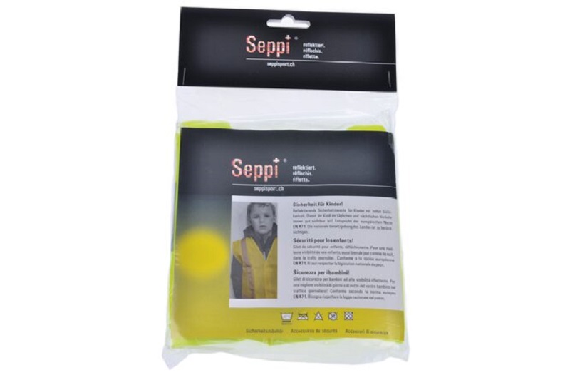 Seppi gilet réfléchissant Kiddy pour enfants tailles S jaune