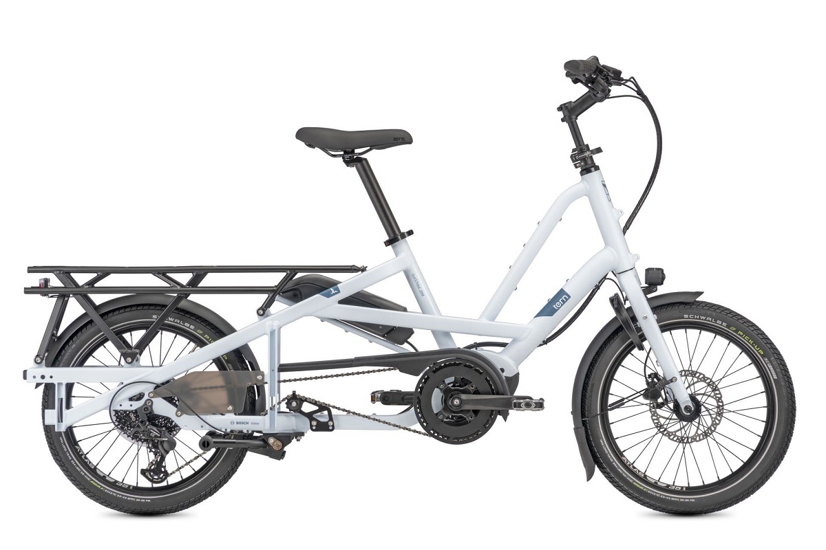 TERN Quick Haul Long D9, Perf Cargo, 500WH, Satin Ice Grey/Blue-Grey (2 enfants) – Image 4