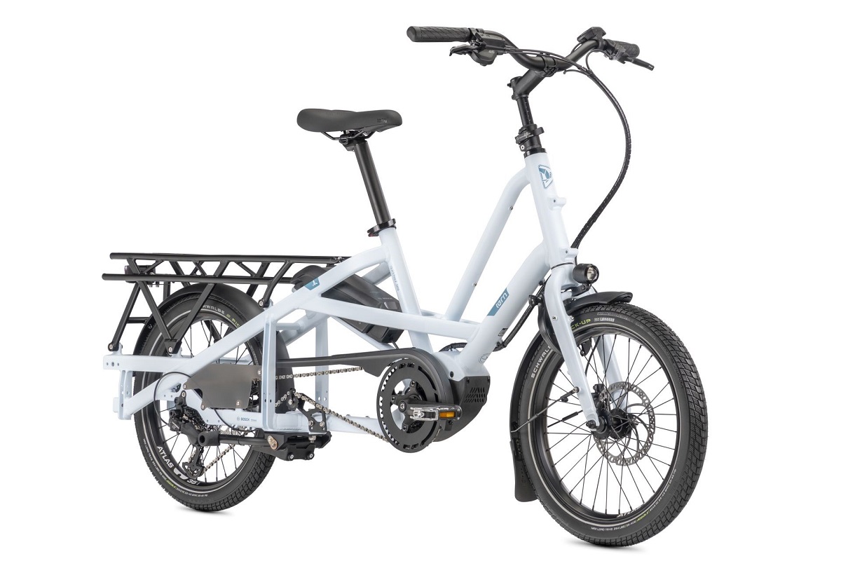 TERN Quick Haul Long D9, Perf Cargo, 500WH, Satin Ice Grey/Blue-Grey (2 enfants)
