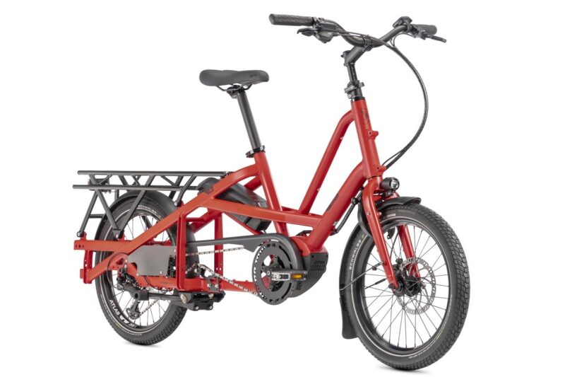 TERN Quick Haul Long D9Perf Cargo, 500WH, Satin Traffic Red/Dark Red – Image 2